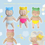 Darrahopens Baby & Kids > Baby & Kid's Toys > Dolls, Playsets & Toy Figures White 26CM Large Squeeze Ugly Doll Stress Relief Toy Slow Rebound TPR Sand-Filled Squishy Figure for Local Home Pretend Play and Anxiety Reduction(Blue cap and white trousers)