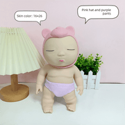 Darrahopens Baby & Kids > Baby & Kid's Toys > Dolls, Playsets & Toy Figures White 26CM Large Squeeze Ugly Doll Stress Relief Toy Slow Rebound TPR Sand-Filled Squishy Figure for Local Home Pretend Play and Anxiety Reduction(Pink cap and purple trousers)