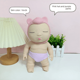 Darrahopens Baby & Kids > Baby & Kid's Toys > Dolls, Playsets & Toy Figures White 26CM Large Squeeze Ugly Doll Stress Relief Toy Slow Rebound TPR Sand-Filled Squishy Figure for Local Home Pretend Play and Anxiety Reduction(Pink cap and purple trousers)