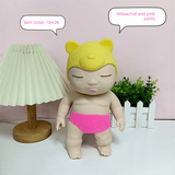 Darrahopens Baby & Kids > Baby & Kid's Toys > Dolls, Playsets & Toy Figures White 26CM Large Squeeze Ugly Doll Stress Relief Toy Slow Rebound TPR Sand-Filled Squishy Figure for Local Home Pretend Play and Anxiety Reduction(Yellow hat and red trousers)