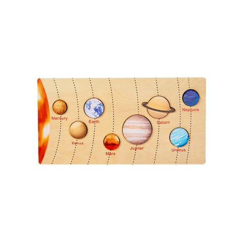 Darrahopens Baby & Kids > Baby & Kid's Toys > Kid's Jigsaw Puzzles The Eight Planets 0.42 Educational Wooden Cognitive Matching Puzzle Toy for Kids Early Learning and Fine Motor Skill Development, Durable Preschool Accessory