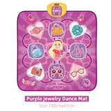 Darrahopens Baby & Kids > Baby & Kid's Toys > Musical Toys 2-Pack Kids Multifunctional Electronic Dance Mat(100x87CM) - Unicorn & Purple Ornament Theme Play Mat with Sound Recognition for Early Education and Physical Exercise