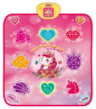 Darrahopens Baby & Kids > Baby & Kid's Toys > Musical Toys 2-Pack Kids Multifunctional Electronic Dance Mat(100x87CM) - Unicorn & Purple Ornament Theme Play Mat with Sound Recognition for Early Education and Physical Exercise