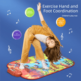 Darrahopens Baby & Kids > Baby & Kid's Toys > Musical Toys 2-Pack Kids Multifunctional Electronic Dance Mat(52x86CM) - Dinosaur & Transport Theme Play Mat with Sound Recognition for Early Education and Physical Exercise