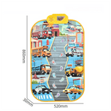 Darrahopens Baby & Kids > Baby & Kid's Toys > Musical Toys 2-Pack Kids Multifunctional Electronic Dance Mat(52x86CM) - Dinosaur & Transport Theme Play Mat with Sound Recognition for Early Education and Physical Exercise