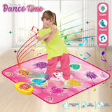 Darrahopens Baby & Kids > Baby & Kid's Toys > Musical Toys 2-Pack Kids Multifunctional Electronic Dance Mat(52x86CM) - Dinosaur & Transport Theme Play Mat with Sound Recognition for Early Education and Physical Exercise