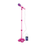 Darrahopens Baby & Kids > Baby & Kid's Toys > Musical Toys Karaoke Machine with 1 Mic Adjustable Stand Music Play Toy Pink