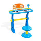Darrahopens Baby & Kids > Baby & Kid's Toys > Musical Toys Keezi Kids Piano Keyboard 37 Keys Electronic Musical Instrument Set w/ Stool Microphone