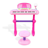 Darrahopens Baby & Kids > Baby & Kid's Toys > Musical Toys Keezi Kids Piano Keyboard 37 Keys Electronic Musical Instrument Set w/ Stool Microphone