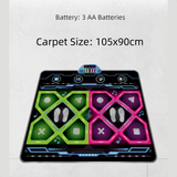 Darrahopens Baby & Kids > Baby & Kid's Toys > Musical Toys Kids Dual Player Interactive Electronic Dance Mat - Extra Large 105x90cm Anti-Slip Music Game Pad with Two Modes & Three Ways, No TV Required