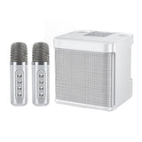 Darrahopens Baby & Kids > Baby & Kid's Toys > Musical Toys Portable Karaoke Machine with 2 Wireless Microphones Portable Bluetooth Speaker for Family Party Singing Black