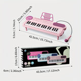 Darrahopens Baby & Kids > Baby & Kid's Toys > Musical Toys Portable Kids' Electronic Piano with Sheet Music and Microphone - Professional 37-Key Tactile Feedback, Support Recording & Multiple Performance Modes, Beginner-Friendly & Durable Musical Toy(Blue)