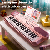 Darrahopens Baby & Kids > Baby & Kid's Toys > Musical Toys Portable Kids' Electronic Piano with Sheet Music and Microphone - Professional 37-Key Tactile Feedback, Support Recording & Multiple Performance Modes, Beginner-Friendly & Durable Musical Toy(Blue)