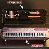 Darrahopens Baby & Kids > Baby & Kid's Toys > Musical Toys Portable Kids' Electronic Piano with Sheet Music and Microphone - Professional 37-Key Tactile Feedback, Support Recording & Multiple Performance Modes, Beginner-Friendly & Durable Musical Toy(Peach Powder)