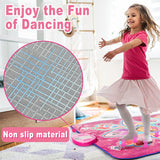 Darrahopens Baby & Kids > Baby & Kid's Toys > Musical Toys Purple Wireless Kids Electronic Princess Dance Mat & Music Playmat(90x90CM) - 7 Modes Foot Game Pad Toy with Digital Score Display