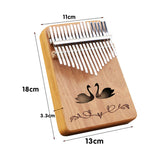 Darrahopens Baby & Kids > Baby & Kid's Toys > Musical Toys Retro forest deer 17 Key Kalimba Thumb Piano Solid Wood Portable Finger Piano for Beginners and Music Lovers Includes Tuning Kit and Bag for Australian Lifestyle