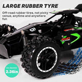 Darrahopens Baby & Kids > Baby & Kid's Toys > Outdoor Play Equipment 2.4G remote control car, high-speed off-road car, remote control toy for kids, four-wheel drive car, RC car with lights, outdoor toy Australia, gift for kids - Turquoise - Size Dual-batteries In Australia - Darrahopens
