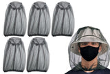 Darrahopens Baby & Kids > Baby & Kid's Toys > Outdoor Play Equipment 5Pcs Mosquito Head Net Bug Net Hat for Camping Hiking Fishing Gardening - Army Green