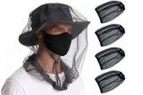 Darrahopens Baby & Kids > Baby & Kid's Toys > Outdoor Play Equipment 5Pcs Mosquito Head Net Bug Net Hat for Camping Hiking Fishing Gardening - Army Green