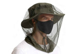 5Pcs Mosquito Head Net Bug Net Hat for Camping Hiking Fishing Gardening - Army Green