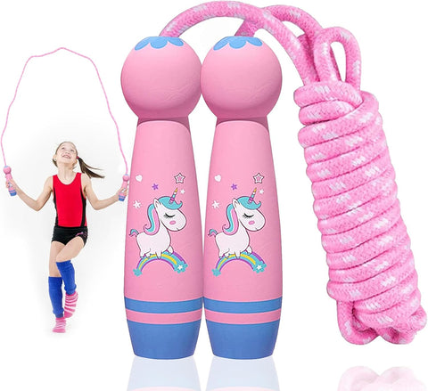 Darrahopens Baby & Kids > Baby & Kid's Toys > Outdoor Play Equipment Adjustable Children's Skipping Rope - With Wooden Handle - 260 cm - Suitable for Boys & Girls - For School & Play