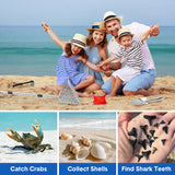 Darrahopens Baby & Kids > Baby & Kid's Toys > Outdoor Play Equipment Beach Rake Stainless Steel Sand Flea Rake 140cm Long Detachable Handle and Shark Tooth Wide Sifter for Easy Sand Flea Removal with Bonus Basket and Tools