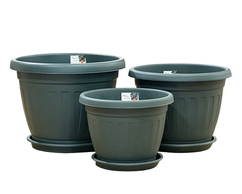 Darrahopens Baby & Kids > Baby & Kid's Toys > Outdoor Play Equipment bulk 14 Garden Plastic Pot & Saucer Large Size 39x30cm