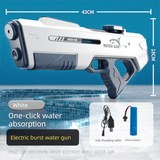 Darrahopens Baby & Kids > Baby & Kid's Toys > Outdoor Play Equipment Electric Water Gun Auto Refill 43cm High Pressure Blaster Toy Rechargeable Squirt Soaker for Kids & Adults White