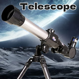Darrahopens Baby & Kids > Baby & Kid's Toys > Outdoor Play Equipment **Entry-Level Quick-Setup Astronomical Telescope | Stable Tripod, Four-Step Star and Landscape Viewing, Clear Sight of Moon and Landmarks, Top Choice for Family Outdoor Exploration**