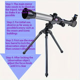 Darrahopens Baby & Kids > Baby & Kid's Toys > Outdoor Play Equipment **Entry-Level Quick-Setup Astronomical Telescope | Stable Tripod, Four-Step Star and Landscape Viewing, Clear Sight of Moon and Landmarks, Top Choice for Family Outdoor Exploration**