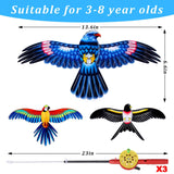 Darrahopens Baby & Kids > Baby & Kid's Toys > Outdoor Play Equipment Kids’ Mini Fishing-Rod Kite Set – 3-Pack Bird Designs, Easy-Grip Reel Handle, Adjustable Line, Lightweight & Durable for Outdoor Play, Perfect for Beginners Ages 3–8, Encourages Active Fun and Family Bonding (Multicolor)