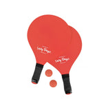 Darrahopens Baby & Kids > Baby & Kid's Toys > Outdoor Play Equipment Lazy Dayz Summer Wooden Beach Bats and 2 Balls Red