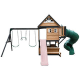 Lifespan Kids Claremont Swing Set & Play Centre with 2.2m Slide (Pastel Pink) In Australia - Darrahopens