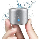 Darrahopens Baby & Kids > Baby & Kid's Toys > Outdoor Play Equipment Mini Bluetooth Speaker (Silver) | Portable & Pocket-Sized | Powerful Bass with Passive Radiator | 12-Hour Battery Life | Ideal for Outdoors