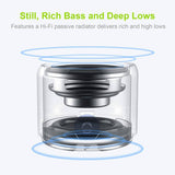 Darrahopens Baby & Kids > Baby & Kid's Toys > Outdoor Play Equipment Mini Bluetooth Speaker (Silver) | Portable & Pocket-Sized | Powerful Bass with Passive Radiator | 12-Hour Battery Life | Ideal for Outdoors