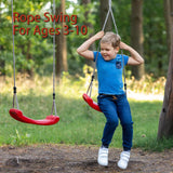 Darrahopens Baby & Kids > Baby & Kid's Toys > Outdoor Play Equipment Outdoor Kids Plastic Swing Seat with Adjustable Rope – Durable Tree Swing for Backyard, 220lb Capacity, Red (Red)