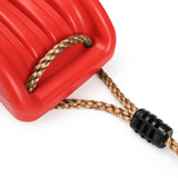 Darrahopens Baby & Kids > Baby & Kid's Toys > Outdoor Play Equipment Outdoor Kids Plastic Swing Seat with Adjustable Rope – Durable Tree Swing for Backyard, 220lb Capacity, Red (Red)