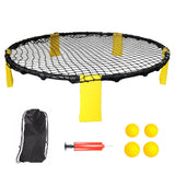 Darrahopens Baby & Kids > Baby & Kid's Toys > Outdoor Play Equipment Portable Outdoor Spikeball Roundnet Game Set Team Beach Ball Game Bouncer Toy with Carrying Bag Net and 3 Balls Played Indoor Outdoor Lawn Beach Tailgating