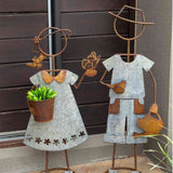 Darrahopens Baby & Kids > Baby & Kid's Toys > Outdoor Play Equipment Set 2 Farm Kids - Girl W Pot Planter Assorted 30x80cm