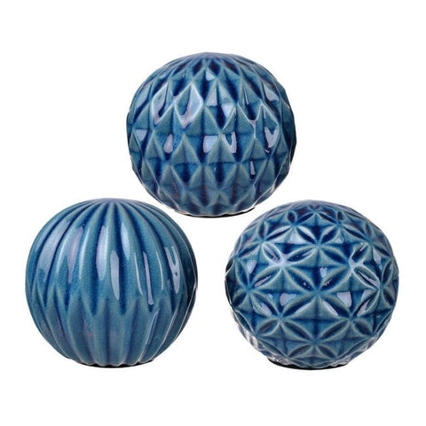 Darrahopens Baby & Kids > Baby & Kid's Toys > Outdoor Play Equipment Set 3 Blue Marbleized Balls 10cm