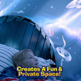 Darrahopens Baby & Kids > Baby & Kid's Toys > Outdoor Play Equipment Space-Themed Bed Tent 80x220 cm - Kids' Cosmic Hideaway