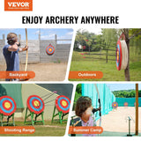 Darrahopens Baby & Kids > Baby & Kid's Toys > Outdoor Play Equipment VEVOR Archery Target, 5 Layers 20" Arrow Target, Traditional Solid Straw Round Archery Target Shooting Bow, Hand-Made Arrows Target, Coloured Rope Target for Backyard Outdoor Hunting Shooting Practice