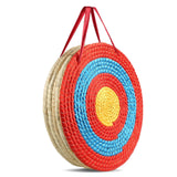 Darrahopens Baby & Kids > Baby & Kid's Toys > Outdoor Play Equipment VEVOR Archery Target, 5 Layers 20" Arrow Target, Traditional Solid Straw Round Archery Target Shooting Bow, Hand-Made Arrows Target, Coloured Rope Target for Backyard Outdoor Hunting Shooting Practice