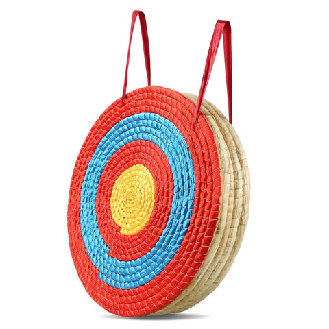 Darrahopens Baby & Kids > Baby & Kid's Toys > Outdoor Play Equipment VEVOR Archery Target, 5 Layers 20" Arrow Target, Traditional Solid Straw Round Archery Target Shooting Bow, Hand-Made Arrows Target, Coloured Rope Target for Backyard Outdoor Hunting Shooting Practice