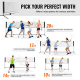 Darrahopens Baby & Kids > Baby & Kid's Toys > Outdoor Play Equipment VEVOR Badminton Net, Height Adjustable Volleyball Net, 17ft Wide Foldable Pickleball Net, Portable Easy Setup Tennis Net Set with Poles, Stand and Carry Bag, for Kids Backyard Game Indoor Outdoor Use