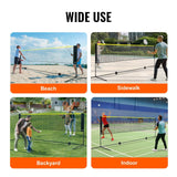 Darrahopens Baby & Kids > Baby & Kid's Toys > Outdoor Play Equipment VEVOR Badminton Net, Height Adjustable Volleyball Net, 17ft Wide Foldable Pickleball Net, Portable Easy Setup Tennis Net Set with Poles, Stand and Carry Bag, for Kids Backyard Game Indoor Outdoor Use