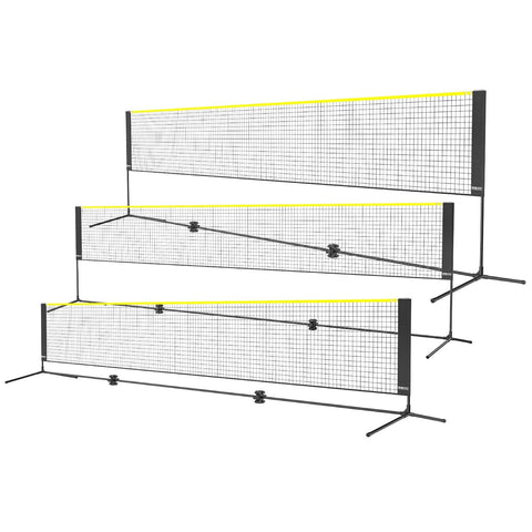Darrahopens Baby & Kids > Baby & Kid's Toys > Outdoor Play Equipment VEVOR Badminton Net, Height Adjustable Volleyball Net, 17ft Wide Foldable Pickleball Net, Portable Easy Setup Tennis Net Set with Poles, Stand and Carry Bag, for Kids Backyard Game Indoor Outdoor Use