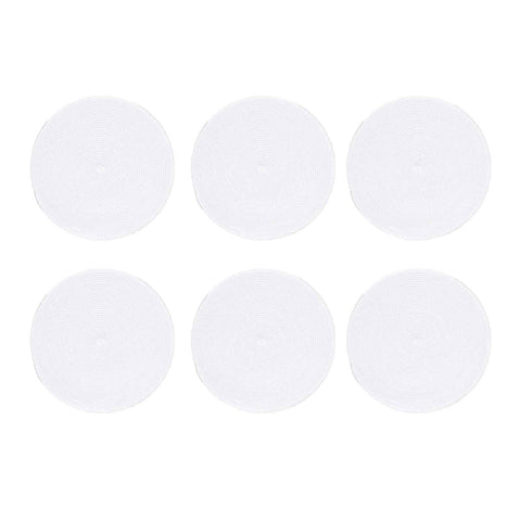 Darrahopens Baby & Kids > Baby & Kid's Toys > Pretend Play 6PCS Round Placemat Woven White Table Mat Heat Insulation Easy to Clean Versatile Dining Accessory for Home Kitchen Decor In Australia - Darrahopens