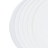 Darrahopens Baby & Kids > Baby & Kid's Toys > Pretend Play 6PCS Round Placemat Woven White Table Mat Heat Insulation Easy to Clean Versatile Dining Accessory for Home Kitchen Decor In Australia - Darrahopens