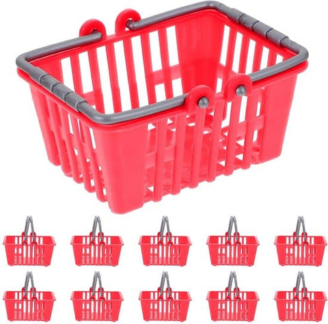 Darrahopens Baby & Kids > Baby & Kid's Toys > Pretend Play Children's shopping basket set 12-piece - small toys - shopping basket - model - children's play house - play ornaments